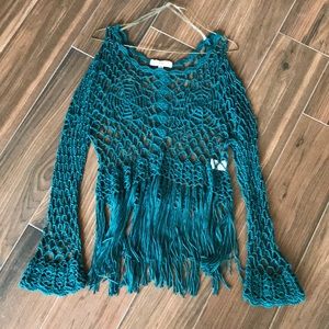 Blue, Yarn Overlay/Sweater